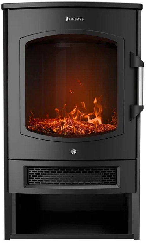 Elektrische Haard / Sfeerhaard - 1800W - Incl. Vlameffect, Warmtefunctie en App-bediening - Zwart, Kachel Vrijstaand