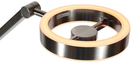 Vloerlamp Ringlux 4138ST - Verstelbare LED leeslamp van geborsteld staal - Draaibaar en kantelbaar - Steinhauer