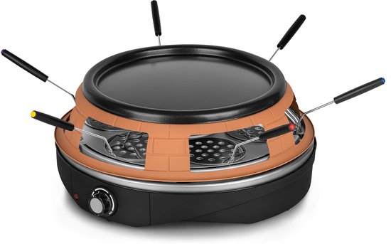 Pizzaoven – Grill en Pizzaoven in Eén – Pizza Gourmet – Pizzaoven – Gourmetstel – Gourmet – Tot 300°C – Extra lange 2 meter Kabel – Grillplaat – Saaf