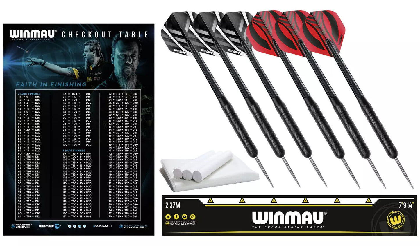 Winmau Blade 6 dartset met opbergkast – Zwart – 60×54×8 cm