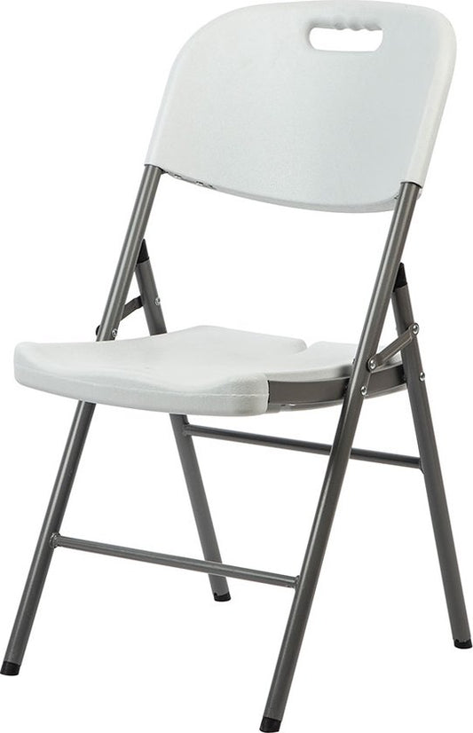BRASQ Klapstoel Wit - Vouwstoel - Opvouwbare stoel 45x50x88 cm - PVC - Eettafelstoel