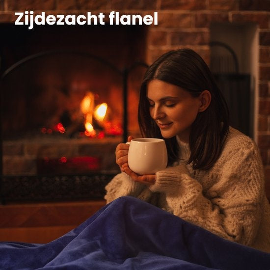 Auronic Elektrische Deken - Warmtedeken - 9 Warmtestanden - 2 Persoons - 200x150 - Blauw