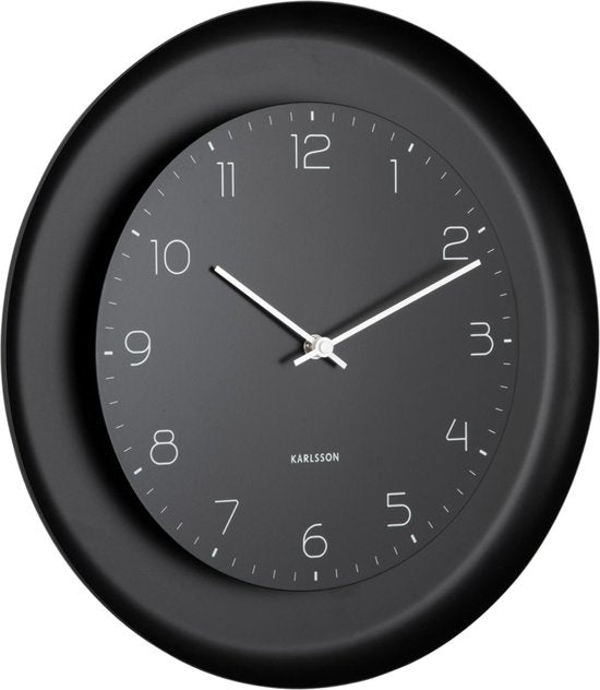 Karlsson Wandklok Dual Disc - Zwart - Ø38cm - Wandklok Modern