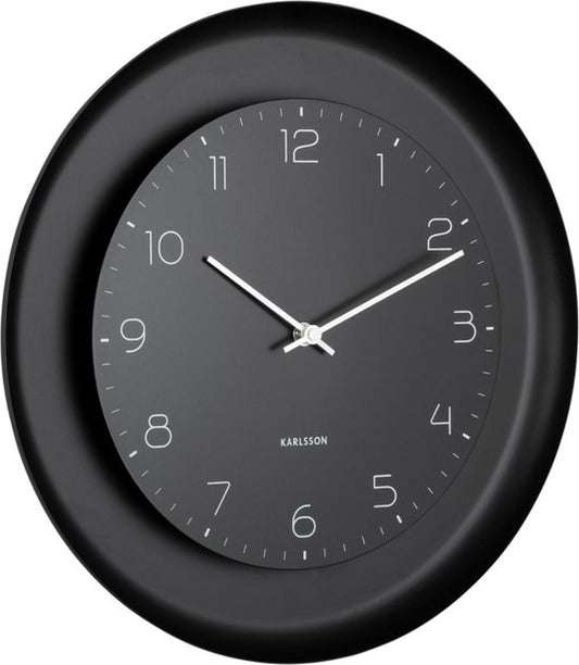 Karlsson Wandklok Dual Disc - Zwart - Ø38cm - Wandklok Modern