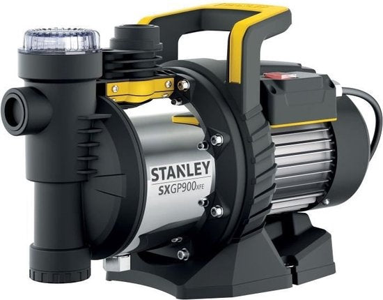 Stanley Zelfaanzuigende pomp, 900 W, tuinpomp, roestvrij staal, 3600 l/h, IPX4, waterfilter