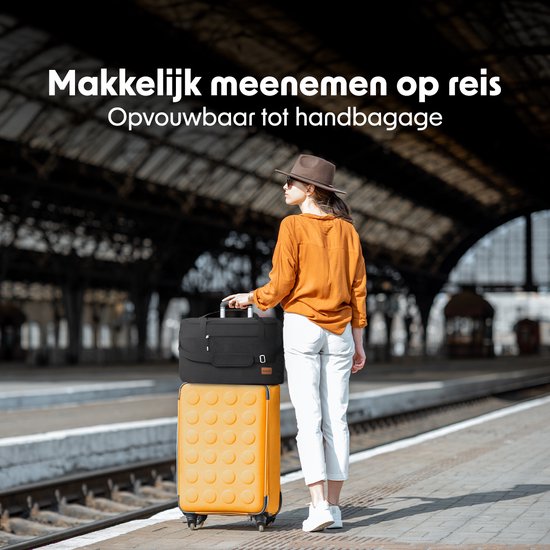 LifeGoods Bolderkar - Opvouwbaar - Kinderenvervoer - Met Dak - 80KG Draagkracht - Strandkar - Draaibare Wielen - Antraciet