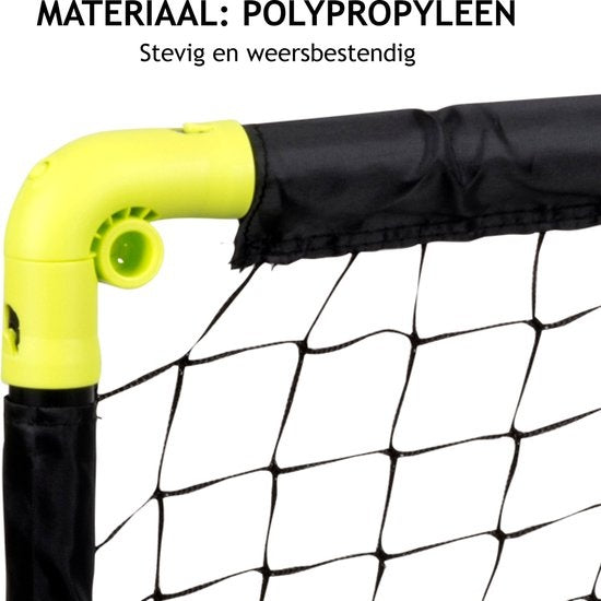 Dunlop Voetbaldoel – Opvouwbaar – 90 x 59 x 61 cm – Zwart/Geel