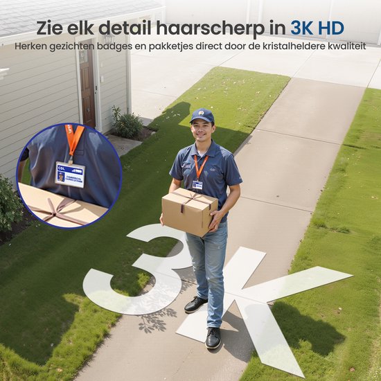 Gologi Solar Premium Beveiligingscamera voor buiten - 10.400 mAh - 2.5K - Nightvision - Bewegingsdetectie - Bewakingscamera - Zonnepaneel - Draadloos - USB-C - WiFi en App - Zwart