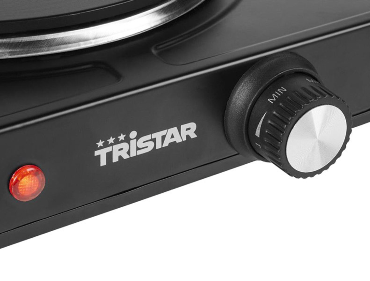 Tristar KP-6151KL Kookplaat 1500W - Ø18,5 cm - Zwart