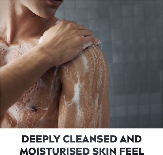 NIVEA MEN Active Clean Douchegel - 3-in-1 Shower Gel Met natuurlijk actief houtskool - Shampoo - Voordeelverpakking - 6 x 500 ml