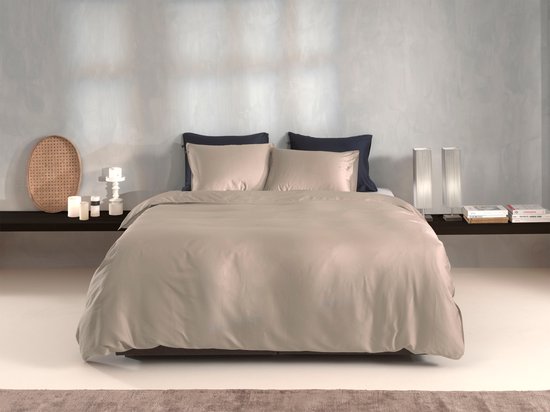ZoHome Satinado Dekbedovertrek - Litsjumeaux - 240x200/220 cm - Forest Sand