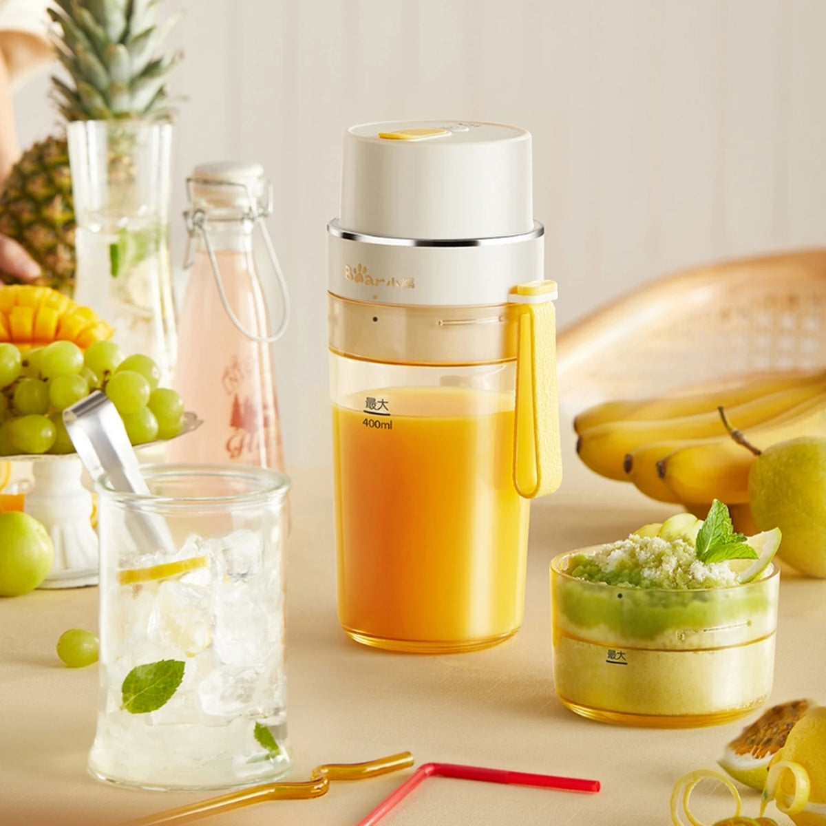 Bear Draagbare Blender 400ml - Draadloos & Snelladen - Mintgroen