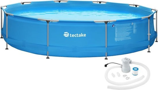 tectake - Zwembad rond met filterpomp Ø 360 x 76 cm