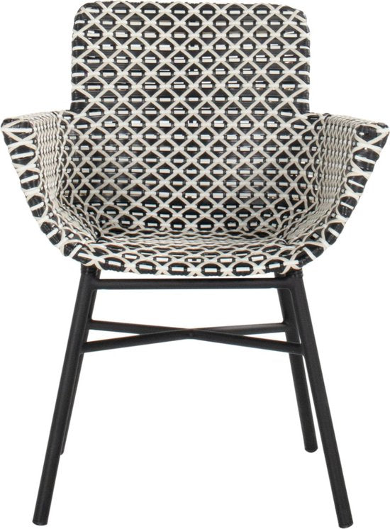 Hartman Athene Dining Tuinstoel - Black White - 58x62x87 cm