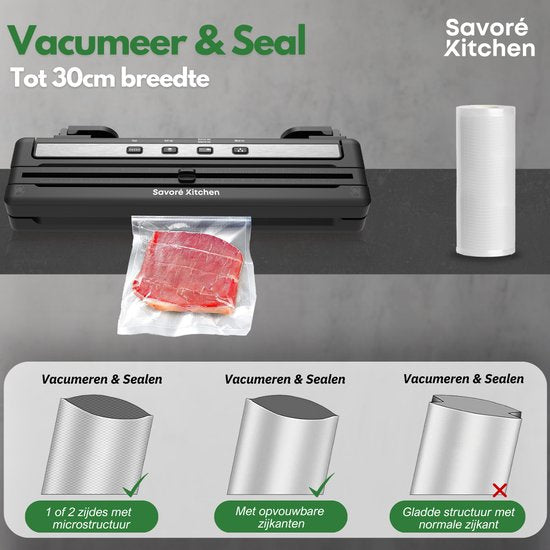 Savoré Kitchen ProSeal Vacumeermachine met Snijder en Rolhouder