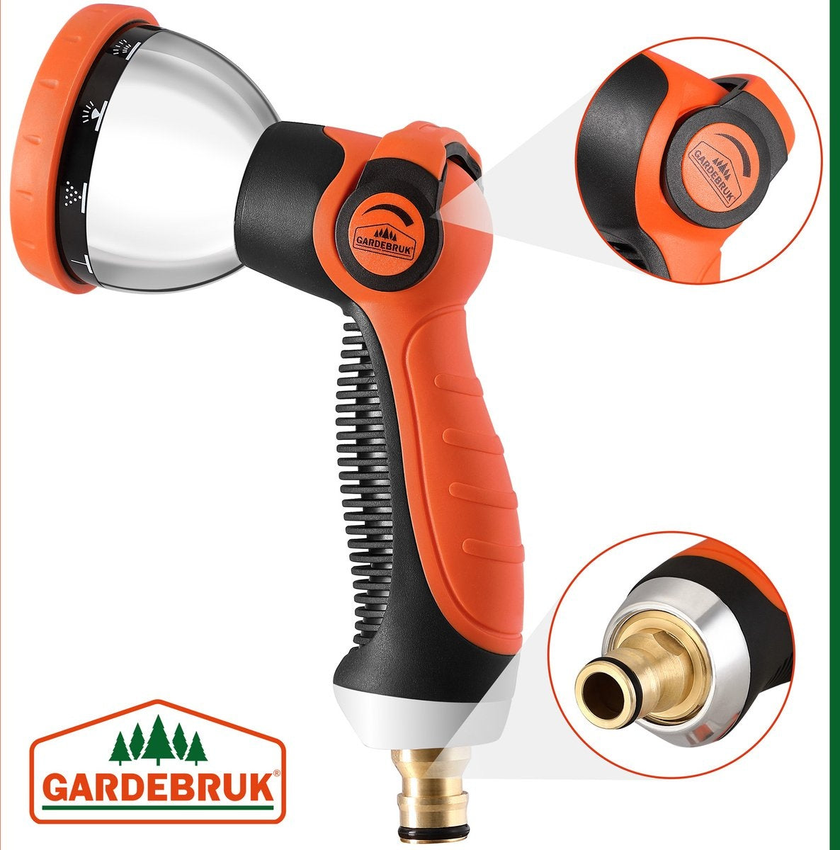 Gardebruk Tuinslang Flexibel - 22m 1/2" 3/4" Inch Wandmontage - Zwart