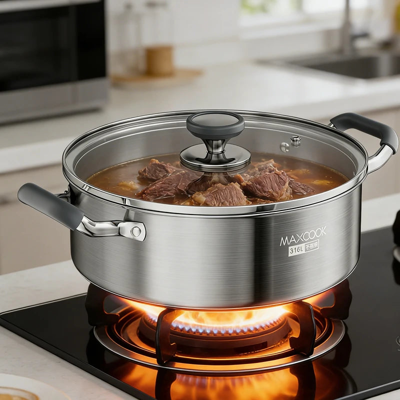 Maxcook roestvrijstalen hotpot - 30 cm - 6,5 liter