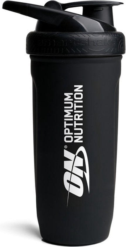 Optimum Nutrition ON SmartShake Reforce Steel Shaker - Shakebeker 900ml - Roestvrijstaal - PA/DEHP Vrij - Zwart