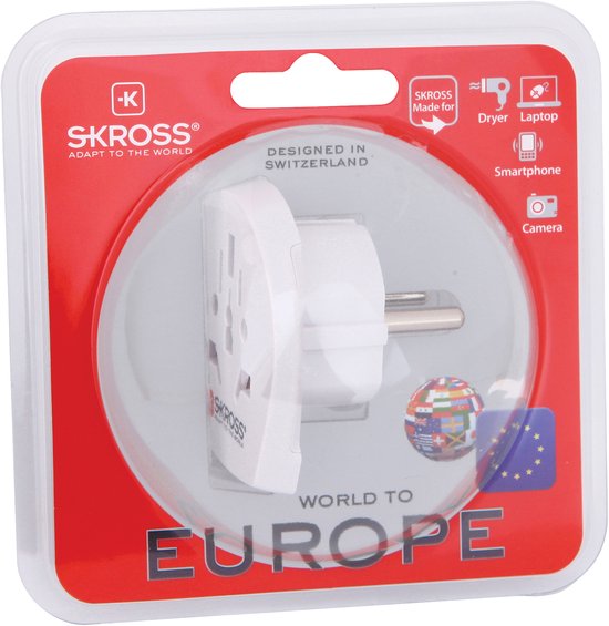 SKROSS - Reisadapter - Wereld naar Europa