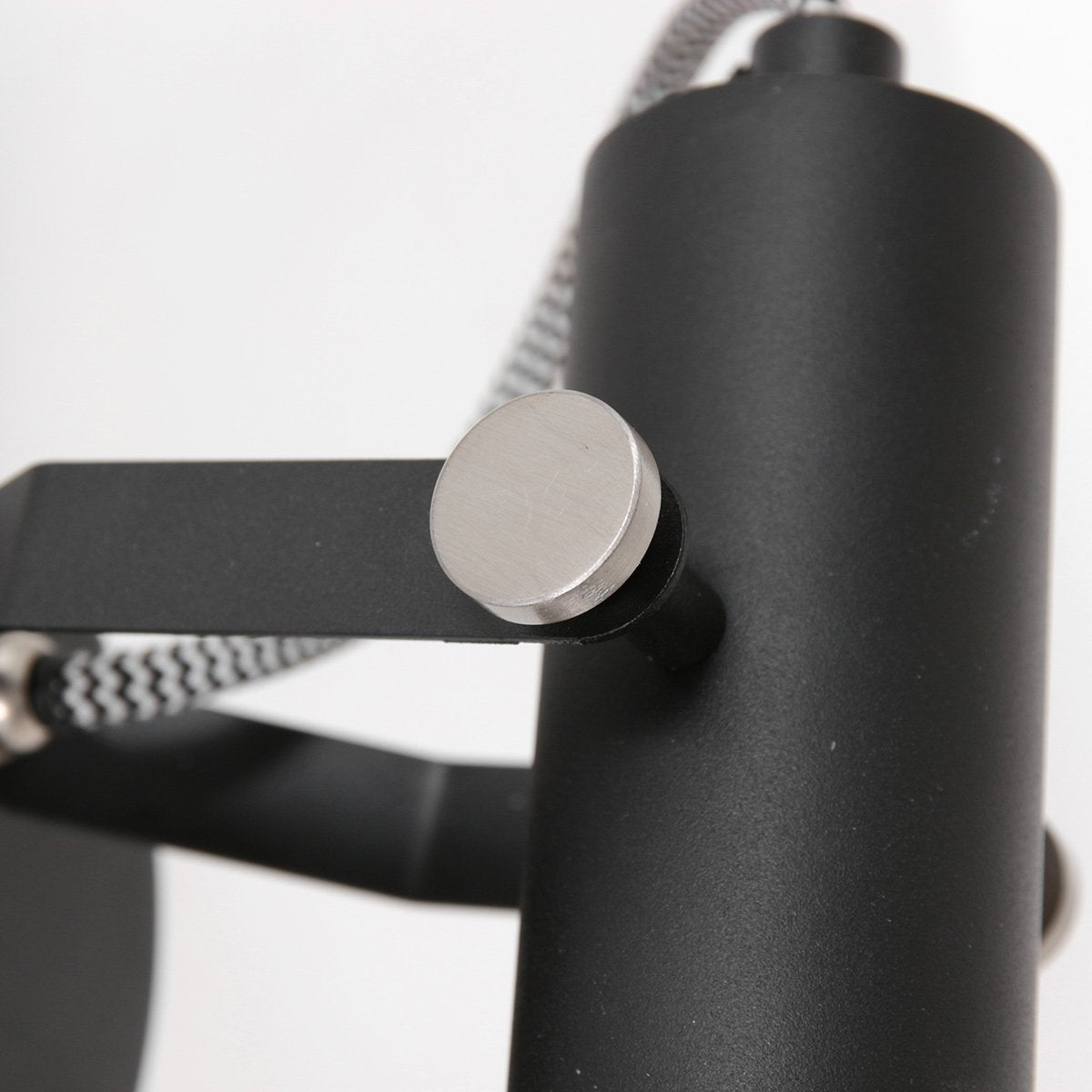 Spot Wandlamp Acier 3337ZW Zwart E27 fitting Draaibaar en Kantelbaar Metaal Mexlite