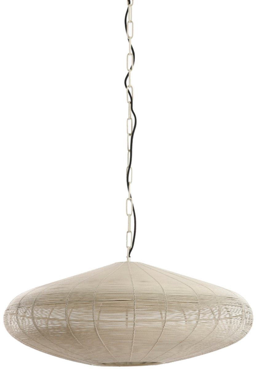 Light & Living Hanglamp Bahoto 60cm – Mat Crème – Ø60 x H23 cm