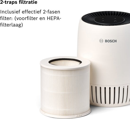 Bosch Air 500 Luchtreiniger – Verwijdert verontreinigingen - inclusief luchtfilter - stille modus – tot 23 m² – met USB-C-oplaadpoort