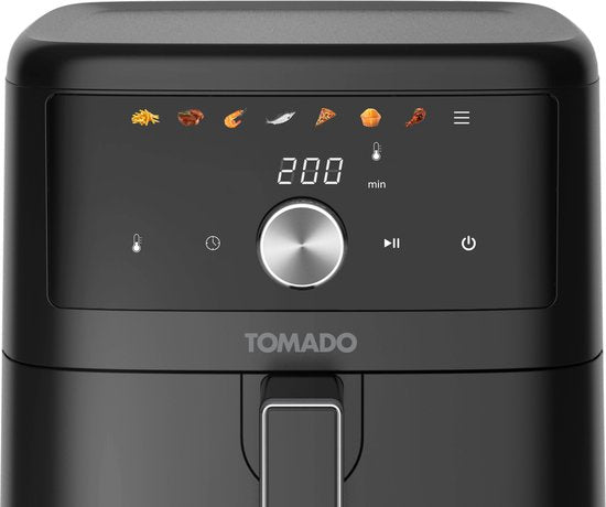 Tomado TAF6001B - XXL Airfryer - 6 liter - Hetelucht friteuse - 1000 gr friet - Digitaal display - Zwart