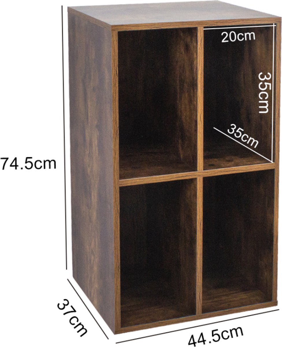 VDD Vinyl Wish - Platenkast - Bruin - 74.5x37x44.5