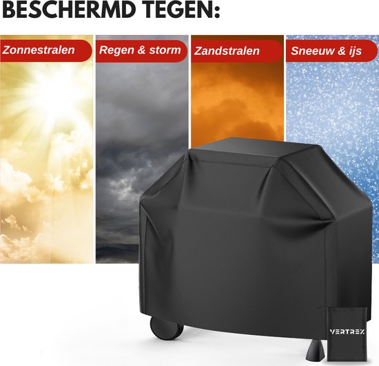 Vertrex GrillGuard BBQ Hoes Waterdicht - Universele Barbecue Hoes - Trekkoord - BBQ Accesoires