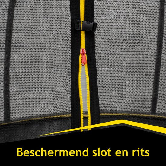 Dunlop Trampoline met Veiligheidsnet - 80 KG - Zwart - 183x201x183 cm