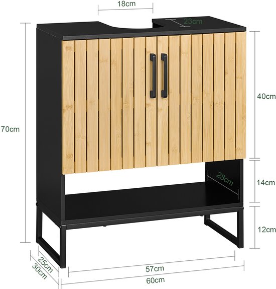 SoBuy Badkast BZR202-SCH