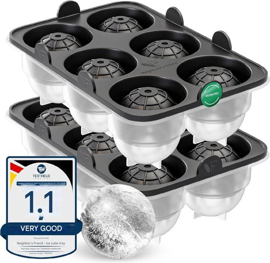 IJsblokjesvorm Set van 12 – Ronde Silicone XXL IJsblokken – Vaatwasmachinebestendig