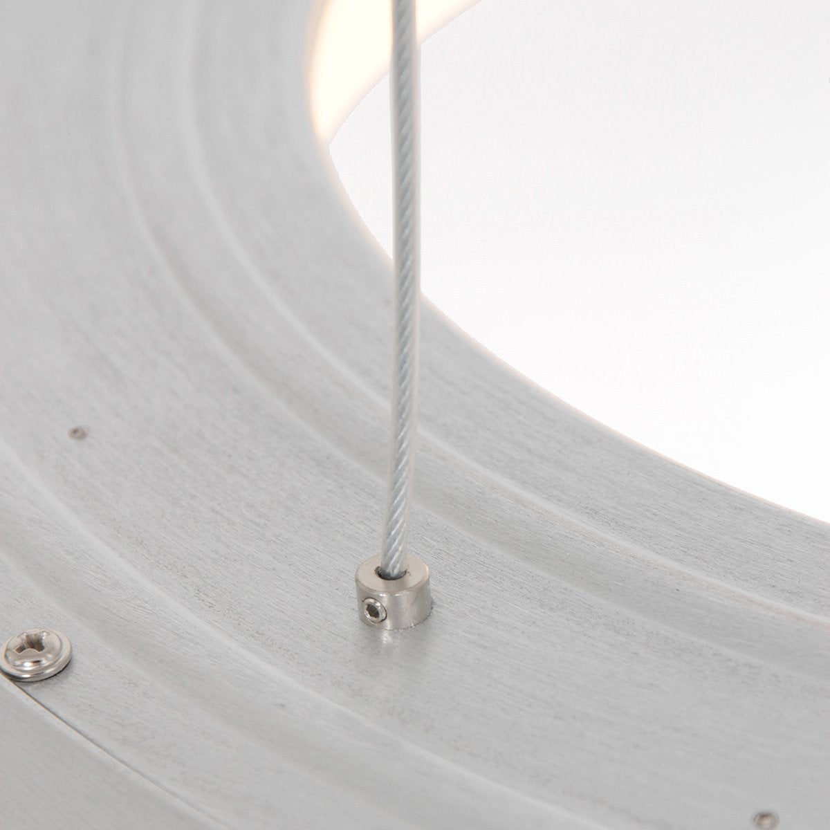 Hanglamp Ringlede 2695ZI Zilver rond 48cm, hoogte verstelbaar, gemaakt van kunststof en staal, Steinhauer modern design voor binnengebruik