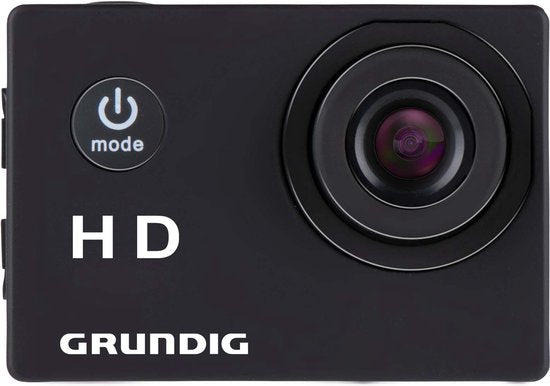 Grundig - Action Camera HD720P - Onderwatercamera - Waterdicht tot 30M - 2"LCD Scherm - Incl. Verschillende Accessoires - Bewegingsdetectie - Zwart