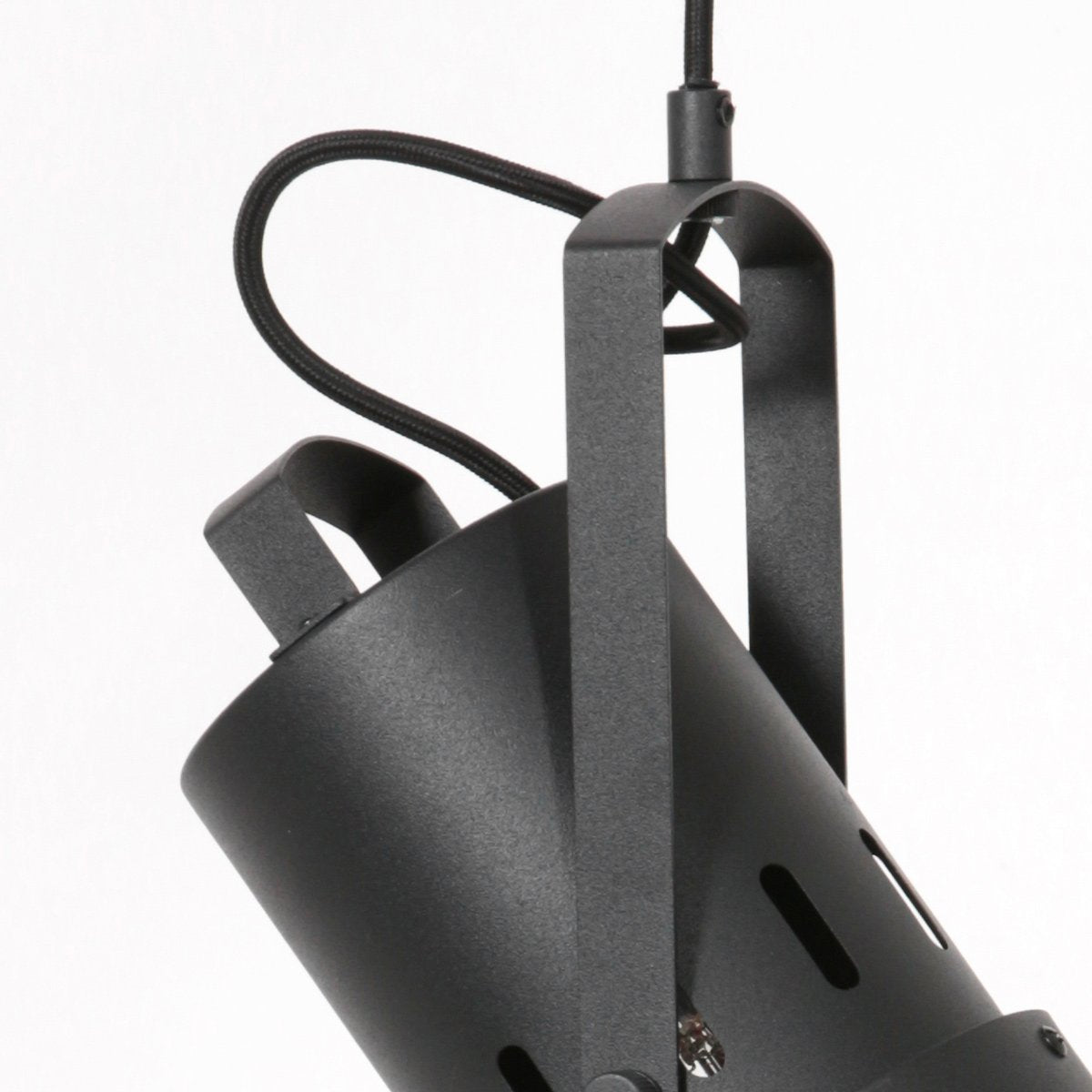 Hanglamp Carré 3379ZW – zwarte industriële lamp, staal, hoogte verstelbaar van 30-150 cm, Mexlite