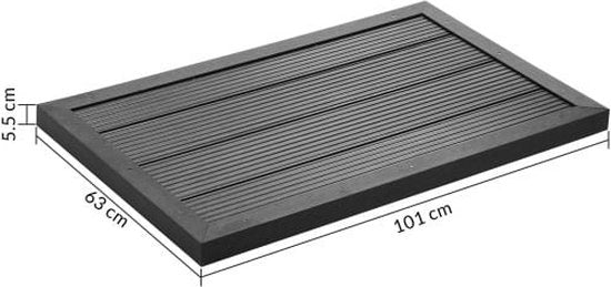 WPC vloerplaat 101x62x5,5cm antracie