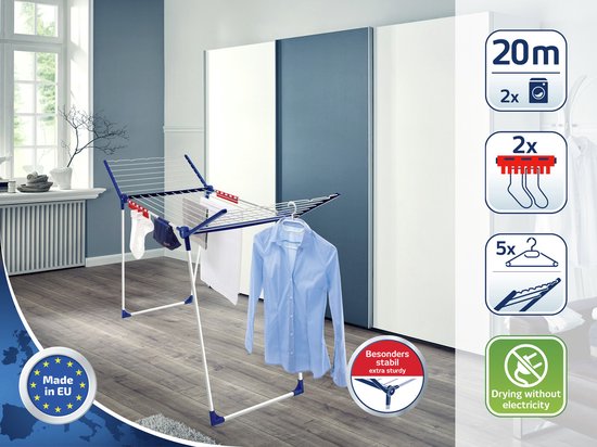 Leifheit droogrek Pegasus 200 - solid comfort - 20 m drooglengte