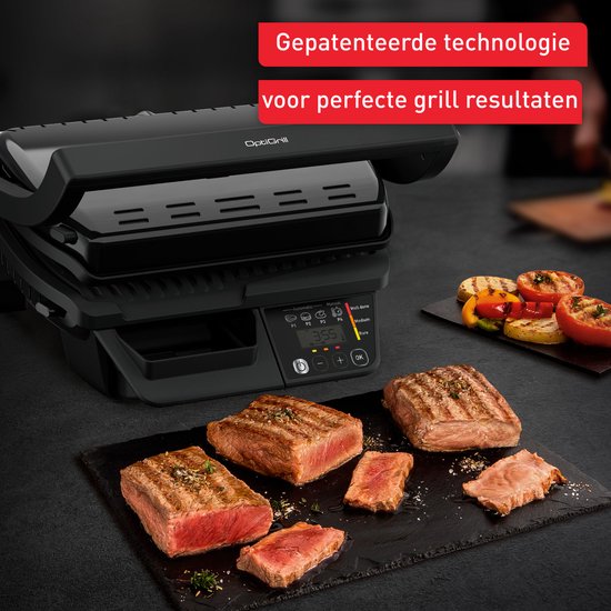Tefal OptiGrill - GC7P08 - Intelligente grill - Zwart