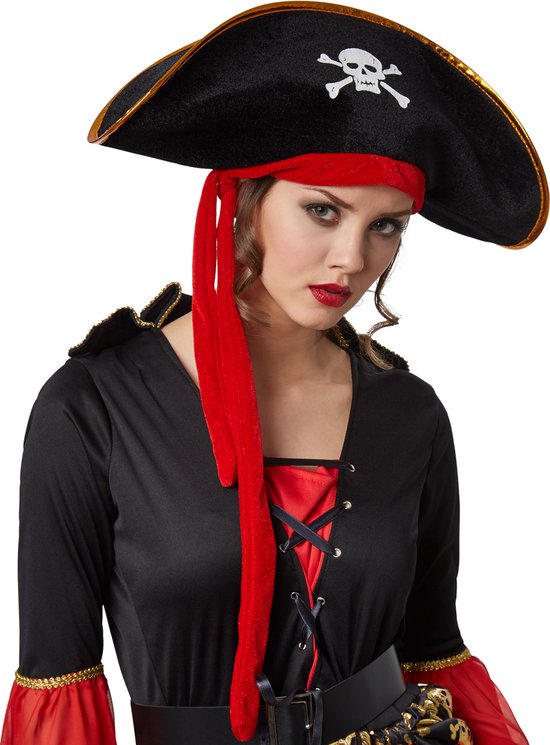 Dressforfun Vrouwenkostuum piratenkoningin XL - verkleedkleding kostuum halloween verkleden feestkleding carnavalskleding carnaval feestkledij partykleding - 301777