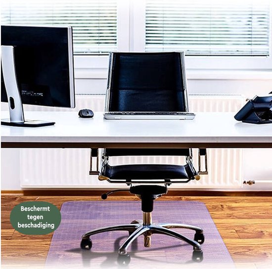 BRASQ Bureaustoelmat CM200 - Transparant - 120x150 cm - Hoogwaardig PVC - Vloerbeschermer voor Harde Vloeren