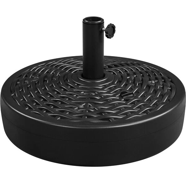 Yaheetech Parasolvoet Ø50 cm - Zwart - Vulbare Parasolstandaard met Water of Zand voor Parasols Ø38-48 mm