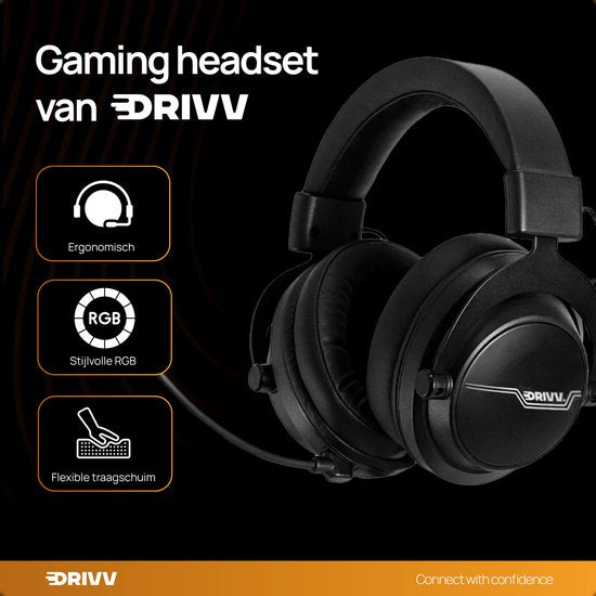 Drivv. PRO Draadloze Gaming Headset met Microfoon - Bluetooth Game Headset geschikt voor PS4, PS5, Xbox Series en PC - Draadloos 2.4GHz