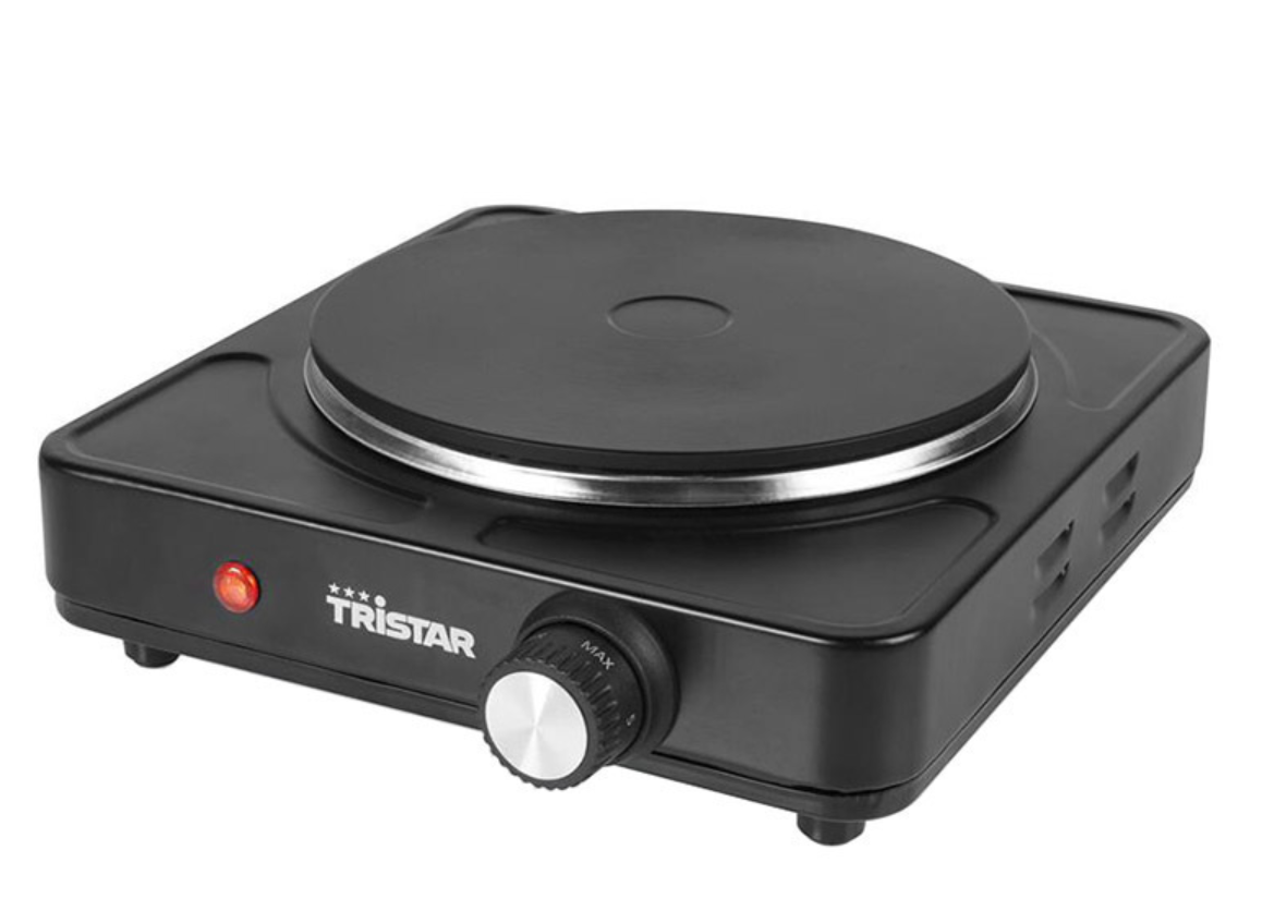 Tristar KP-6151KL Kookplaat 1500W - Ø18,5 cm - Zwart