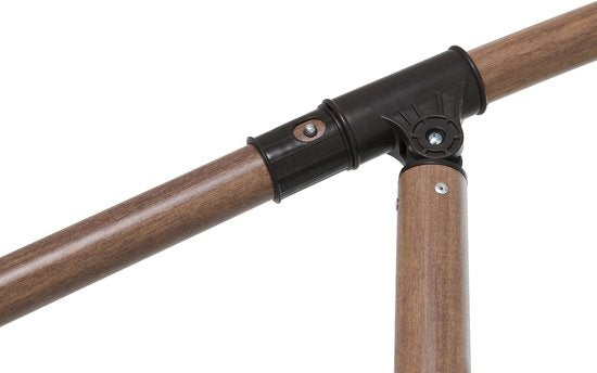 AXI Dion Zweefparasol Ø 300cm Eikenlook/beige – Gepoedercoat frame met kruisvoet