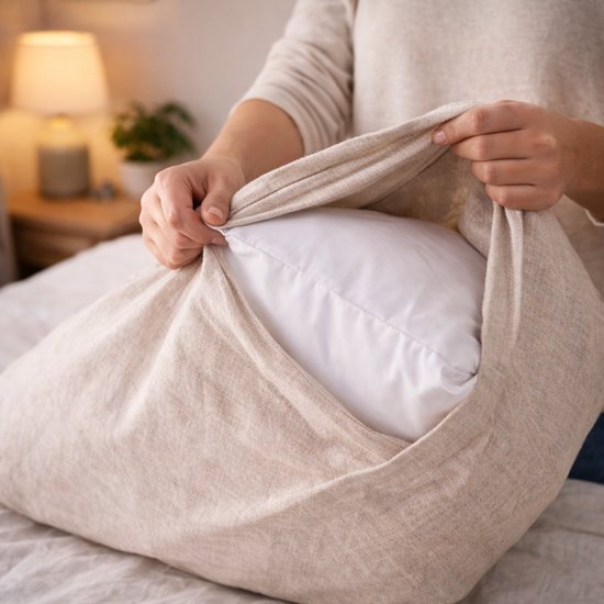 alpina Hoofdkussen 60 x 70 cm - Kussen voor Bed en Slaapkamer - Ademend, Vocht Afvoerend en Wasmachine Bestendig - voor Buik-, Rug- en Zijslaper - Microvezel/ Katoen - Wit