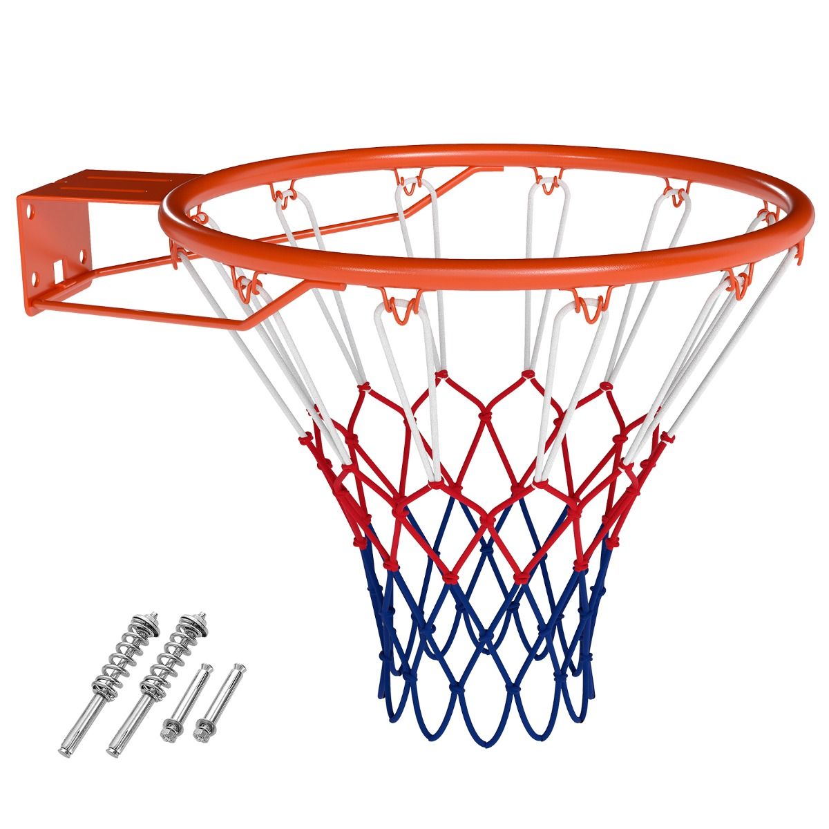 Coast Basketbalring Ø45cm Oranje - Weerbestendig Net - Voor Muur, Deur en Basketbalpaal