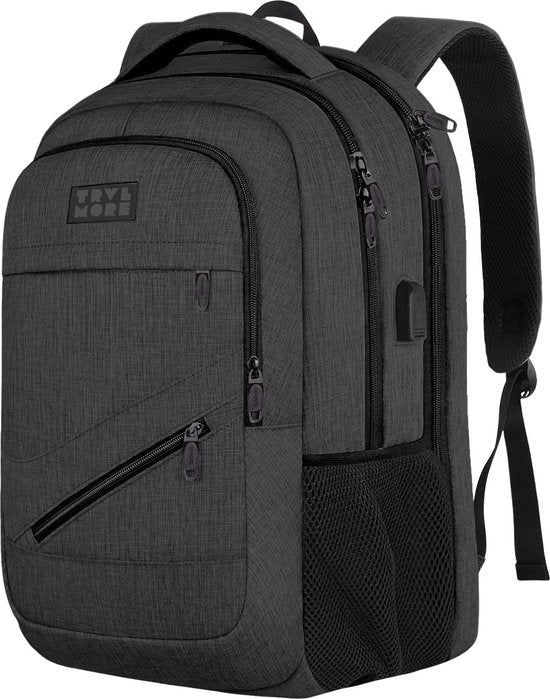 TRVLMORE Rugzak - 36L - 17 inch - Laptop Rugtas - Schooltas - Unisex - Spatwaterdicht Antraciet