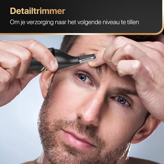 Wellshave 2 in 1 Neustrimmer Premium - Wenkbrauw en Oorhaar trimmer - Neushaartrimmer voor mannen - Wenkbrauw Trimmer