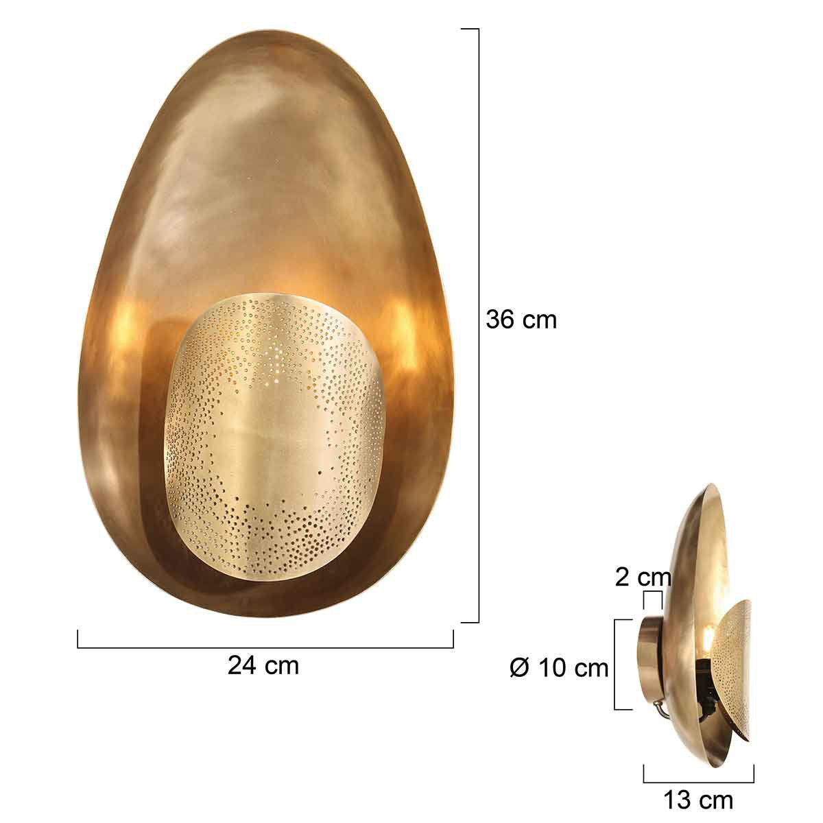 Anne Lighting wandlamp Brassi - brons - metaal - 3680BR