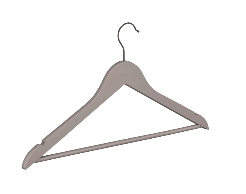 Blomus KAAHU Houten Kledinghangers - Set van 8 - Satellite - 44 cm